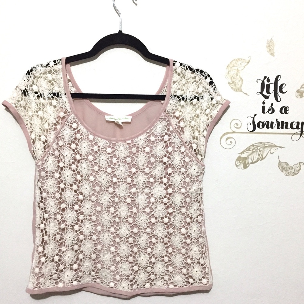 Staring at Stars Crochet Chiffon Blouse