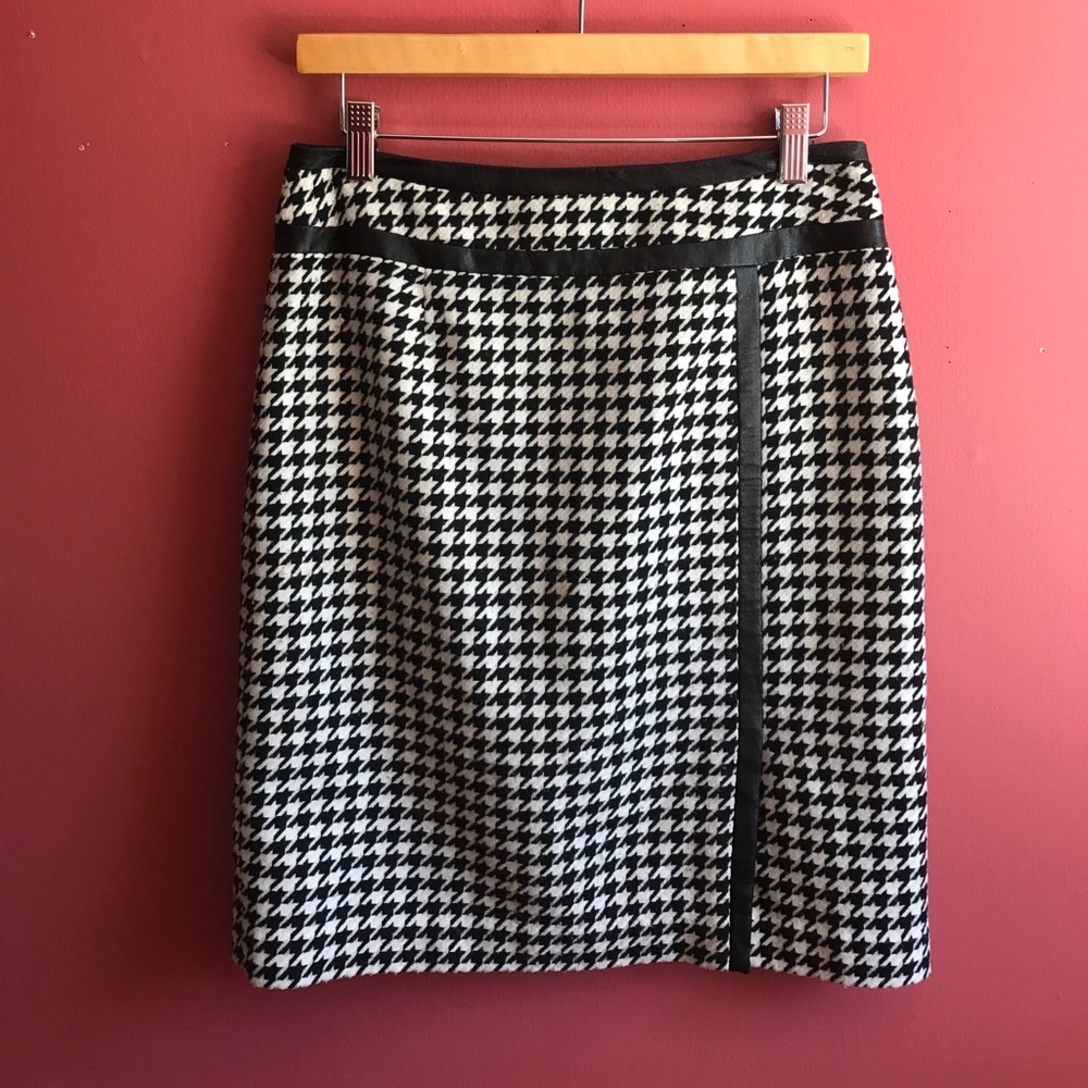 TRIBAL. Houndstooth Skirt Wool Skirt
