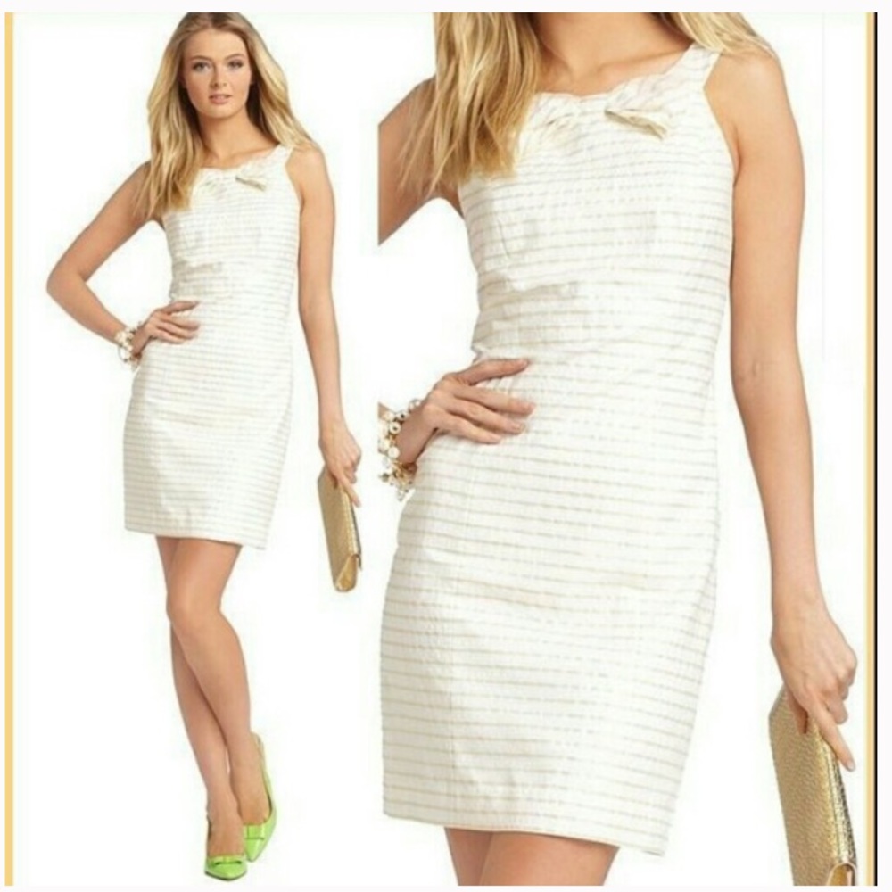 Lilly Pulitzer Gold Stripe Henley Dress
