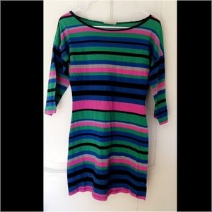 Multicolored bodycon cotton dress