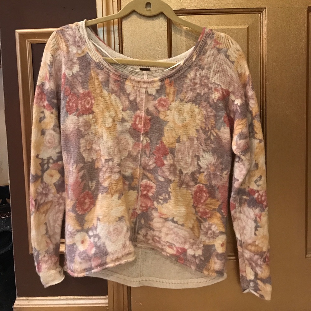 Free People Floral Sweater