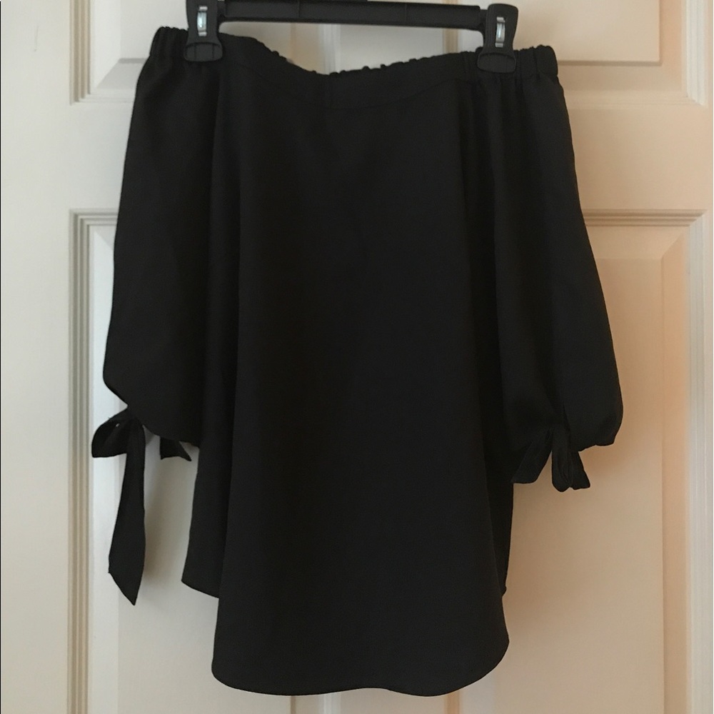 Off the Shoulder Black Shirt
