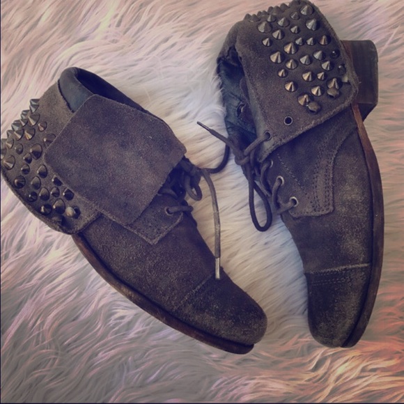 All Saints Shoes - Lowest ☠️All Saints distressed studded, fold over