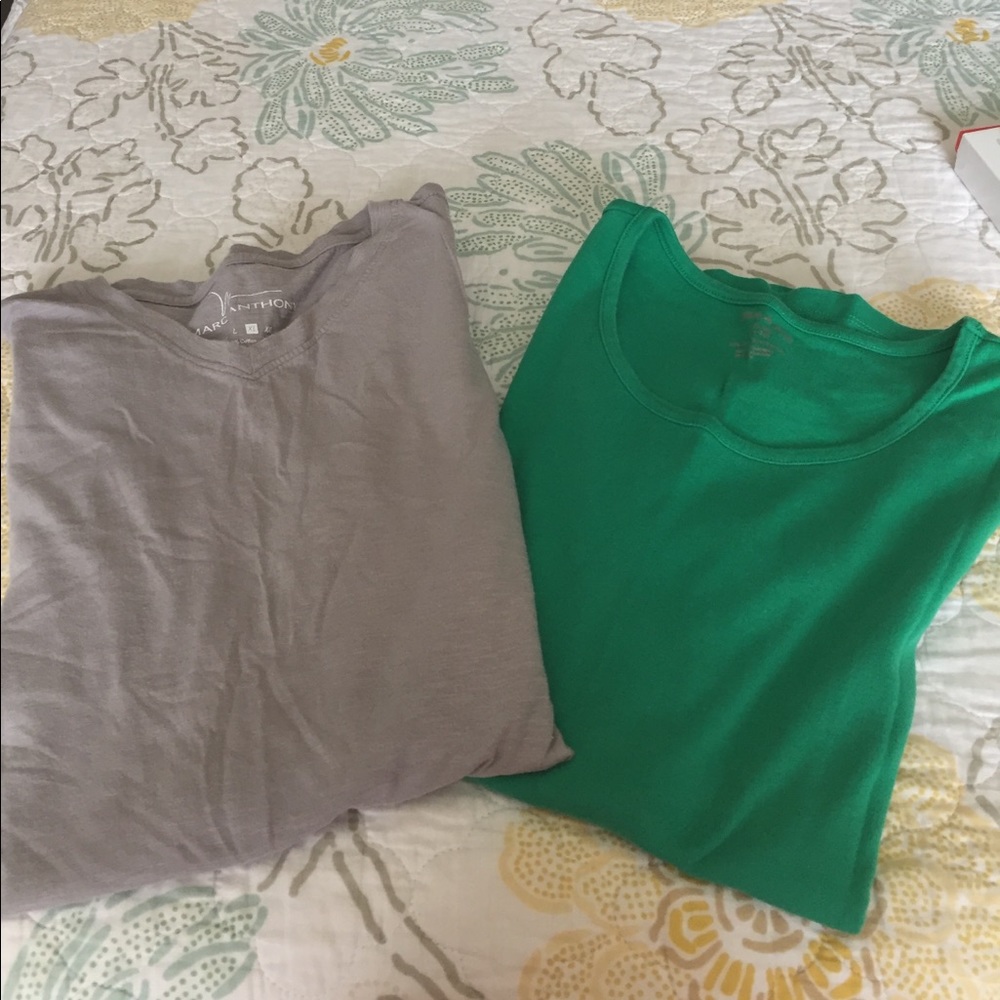 Two solid color t-shirts