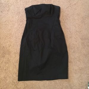 Black strapless dress