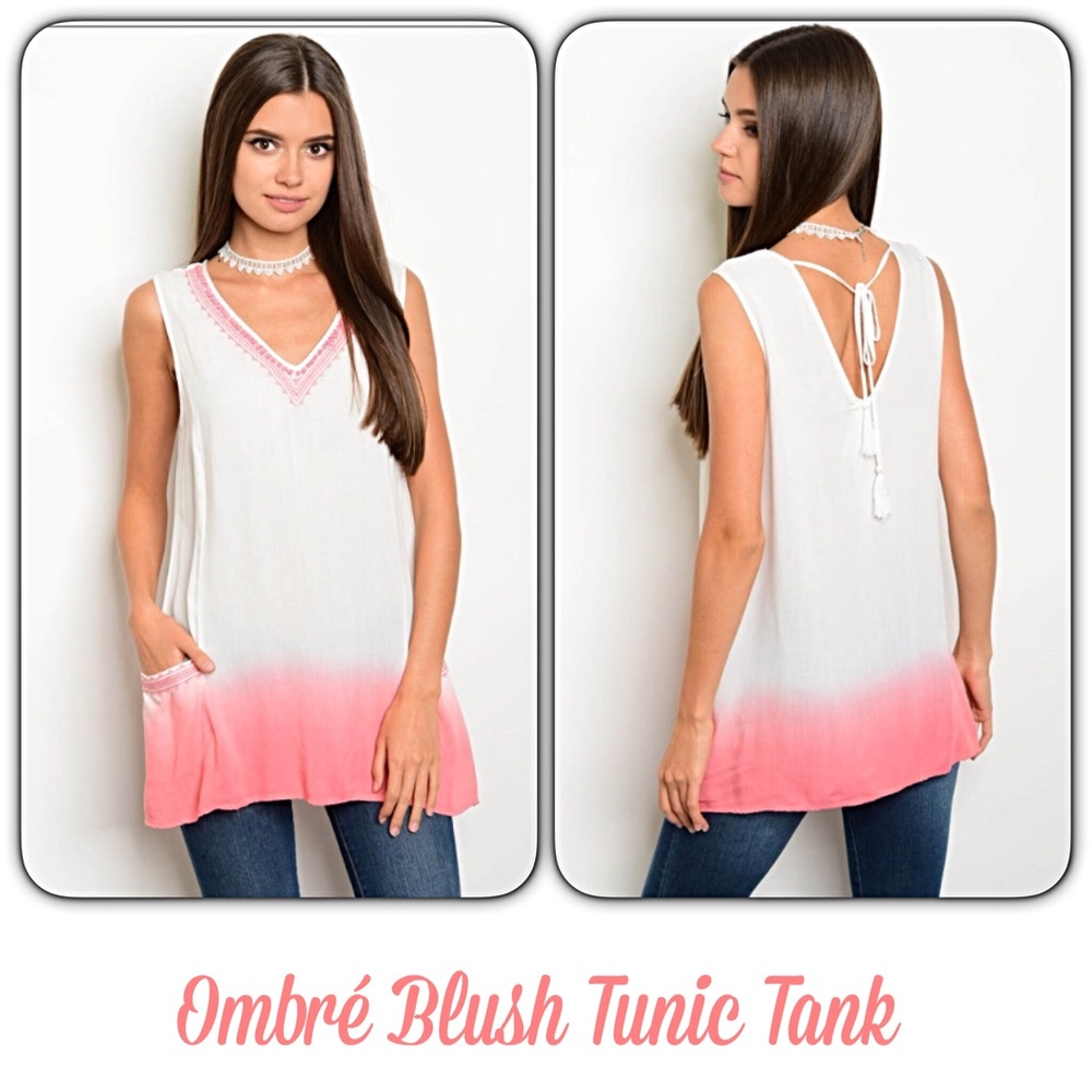 Blush Tassel Tunic Tank SM sold - Picture 1 of 4