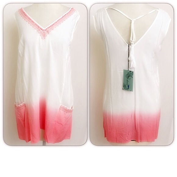 Blush Tassel Tunic Tank SM sold - Picture 2 of 4