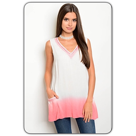 Blush Tassel Tunic Tank SM sold - Picture 3 of 4