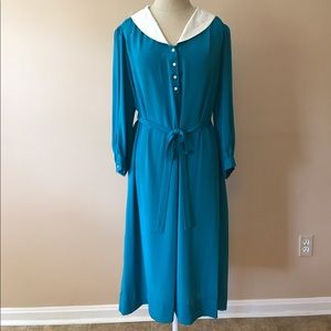 Ladies Peter B. Heller Blue Long Sleeve Dress