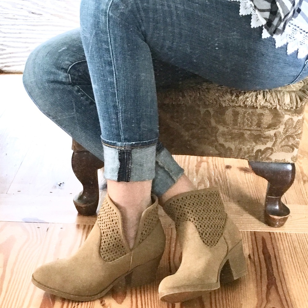 Camel colored booties