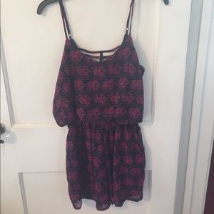 Romper with elephant printed design