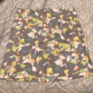 Jcrew gray patterned skirt size 0