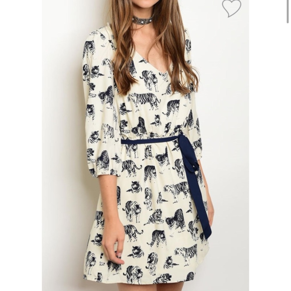 Tiger Print Dress L
