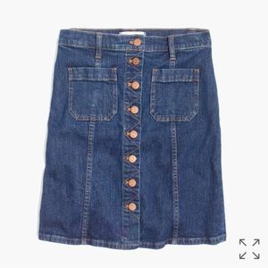 Madewell Denim Button-Front Skirt