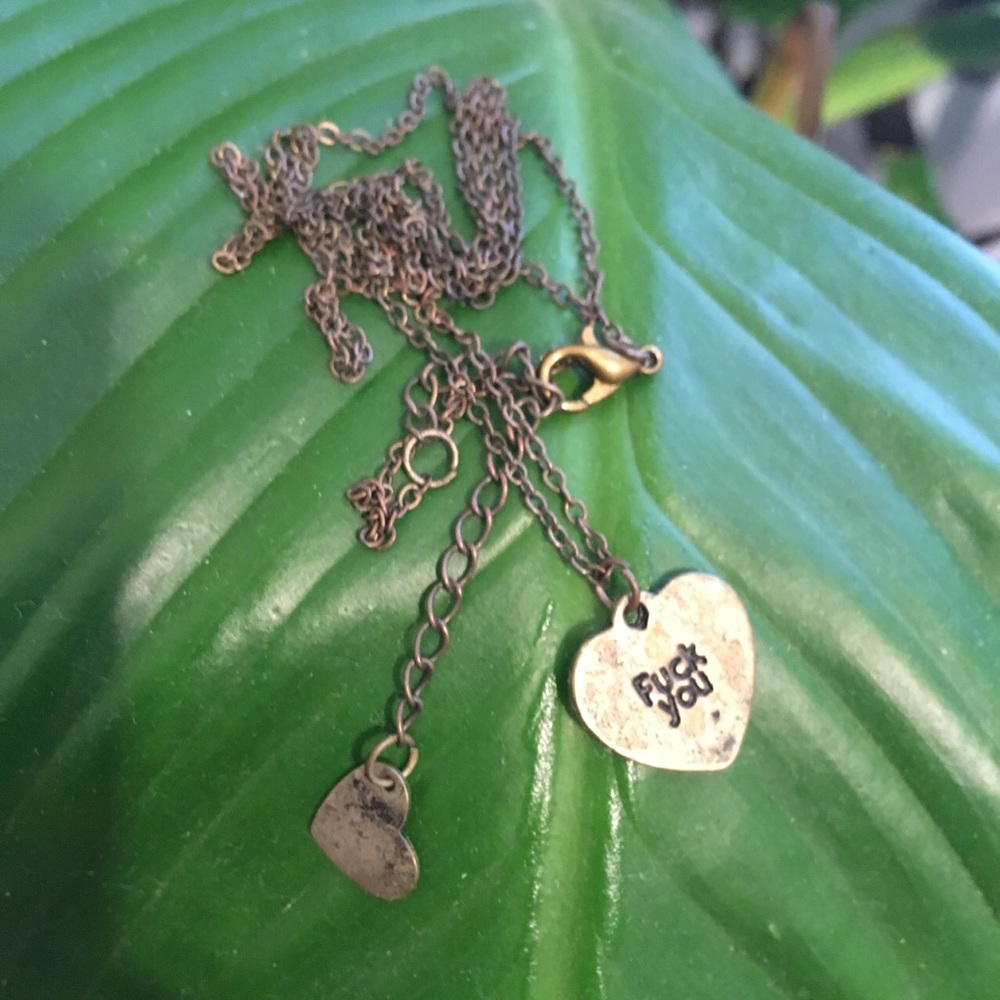 "Fuck you" necklace from brandy Melville