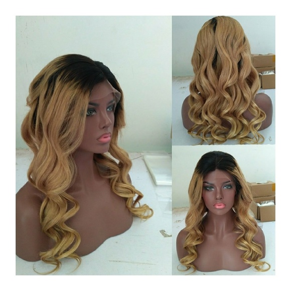 Virgin Human Hair Wig #1b/27 18 inches!! main image 4