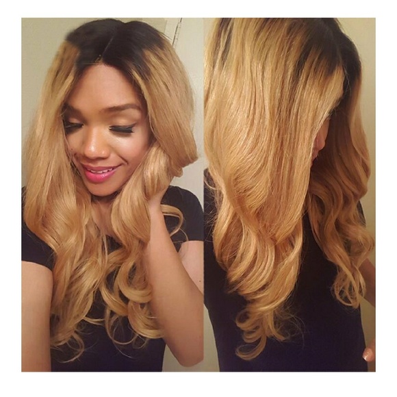 Virgin Human Hair Wig #1b/27 18 inches!!