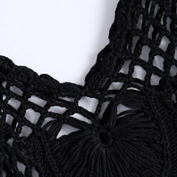 🆕 Sexy Black Crochet Swimsuit Coverup - Picture 4 of 5