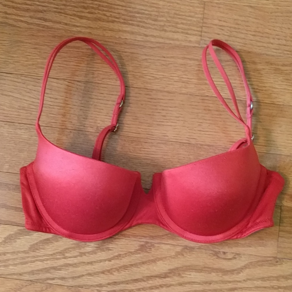 Red Victoria's Secret Balconet Push Up Bra