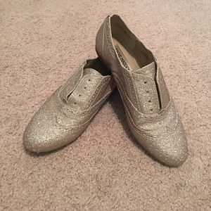 Steve Madden glitter loafer.