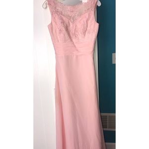 Pink floor length dress