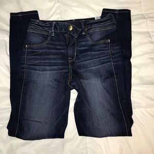 American Eagle high-waisted jeggings, dark wash