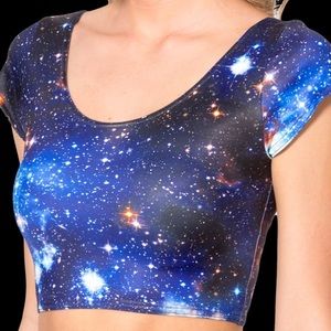 Blackmilk Clothing Galaxy Blue Nana Top