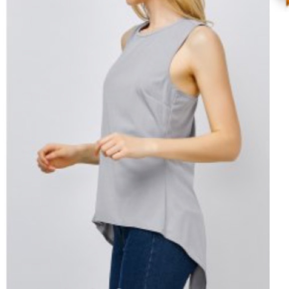 (last One) Gray Cross Back top - Picture 3 of 6