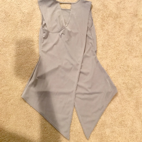 (last One) Gray Cross Back top - Picture 6 of 6