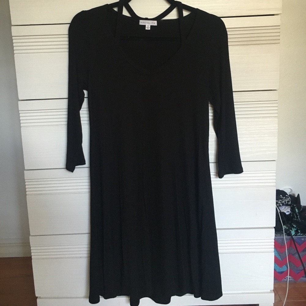 Black strappy dress