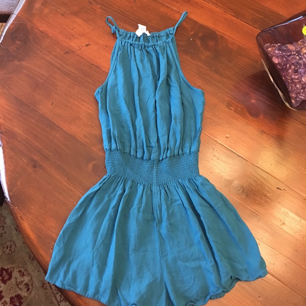 Cute forever 21 teal romper
