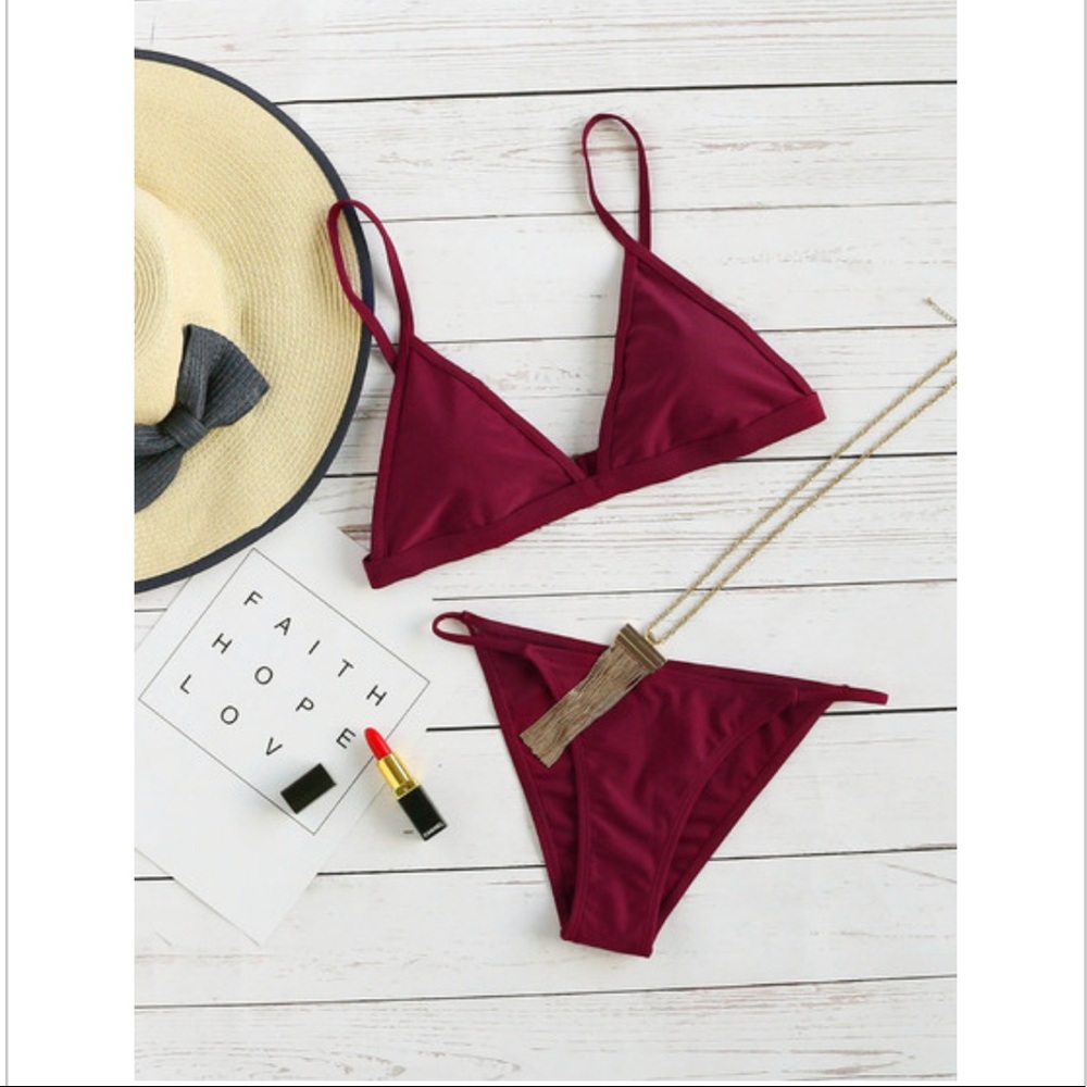 Burgundy bikini set