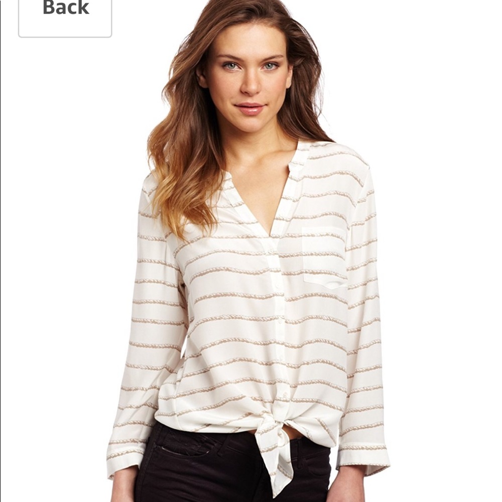 New Joie silk Edaline B  Rope printed Blouse - Picture 2 of 7