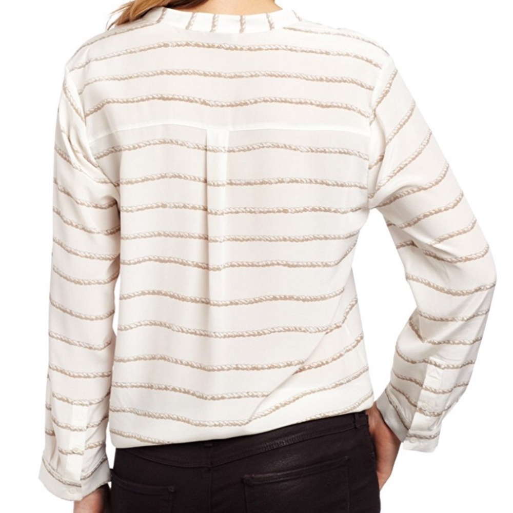 New Joie silk Edaline B  Rope printed Blouse - Picture 4 of 7