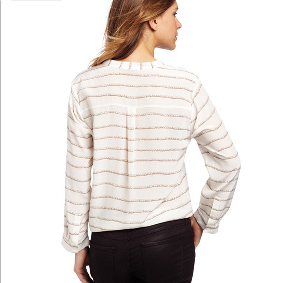 New Joie silk Edaline B  Rope printed Blouse - Picture 3 of 7