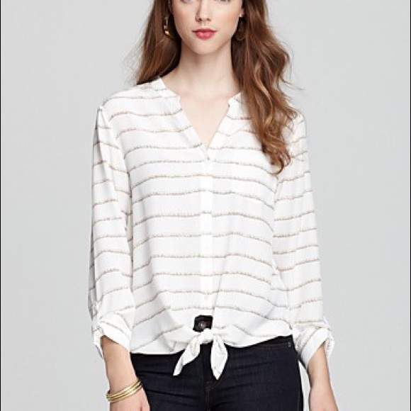 New Joie silk Edaline B  Rope printed Blouse - Picture 7 of 7