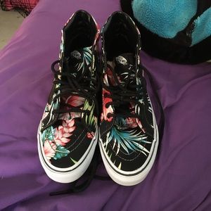 High top Hawaiian print vans