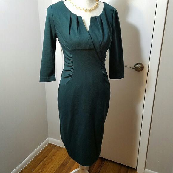 Adrianna Papell Winter Forest Green Dress - Picture 2 of 7