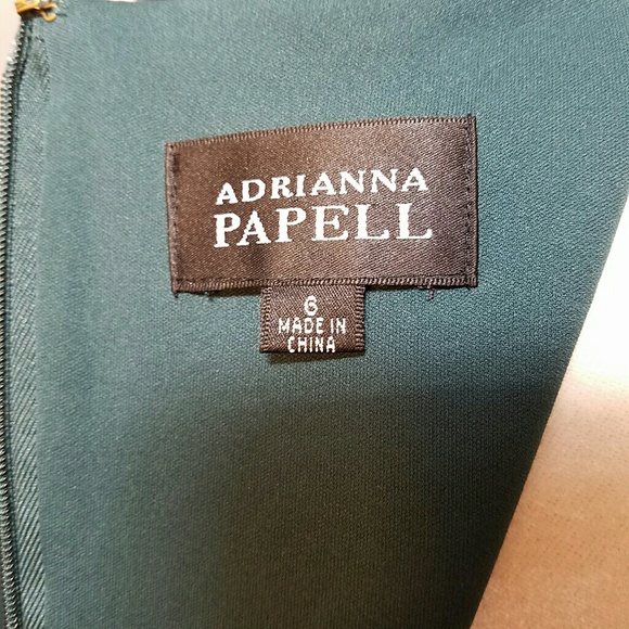 Adrianna Papell Winter Forest Green Dress - Picture 5 of 7