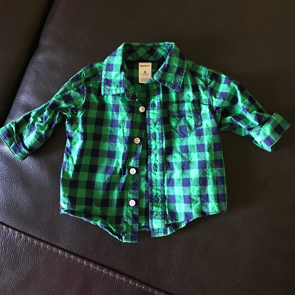 Plaid baby shirt