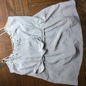 Cream BCBG MaxAzria lace tank top