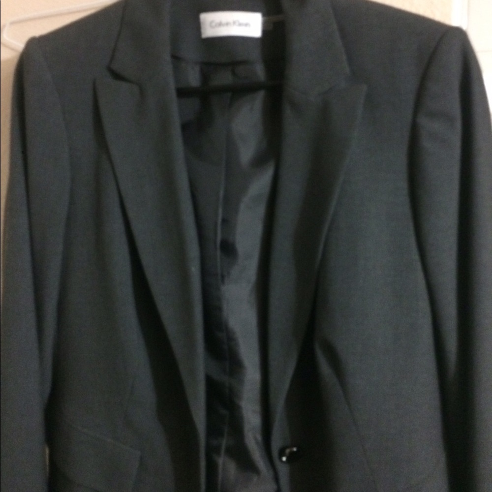 Gray Female  Calvin Klein suit( jacket and pant)