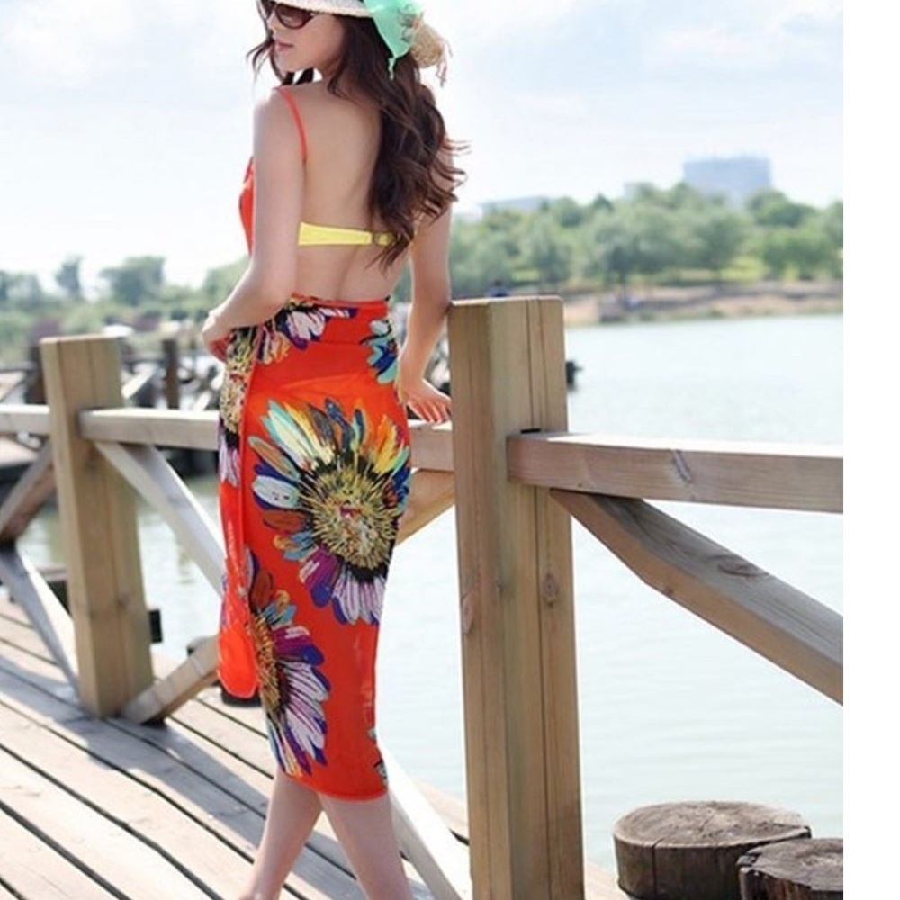 🌺Floral Beach Cover-up🌺 OS - Picture 5 of 6