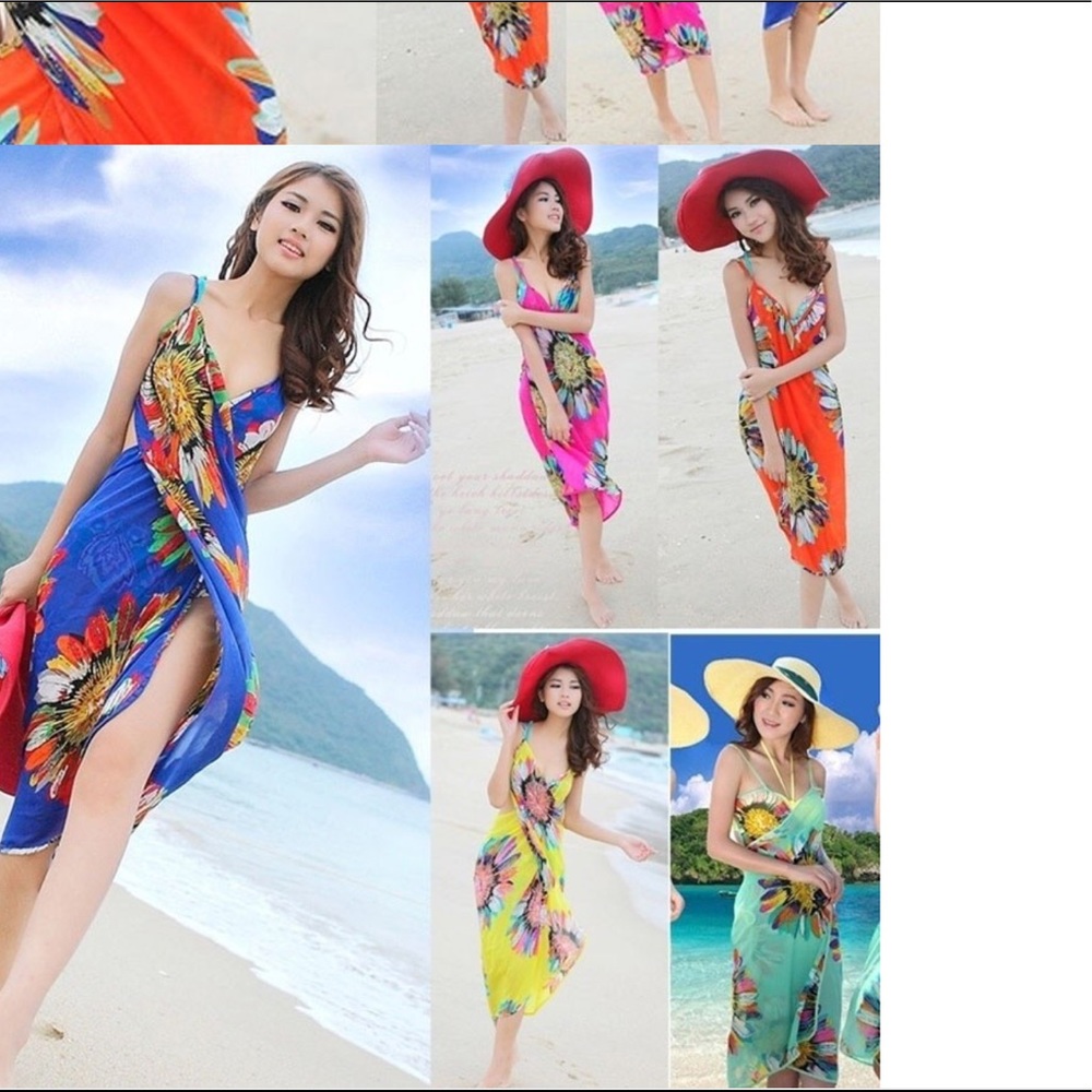 🌺Floral Beach Cover-up🌺 OS - Picture 6 of 6