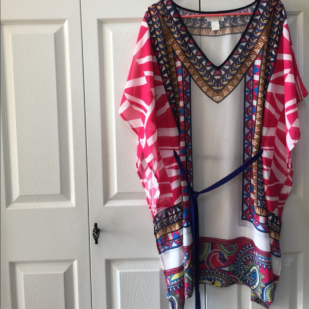 Gorgeous Jealous Tomato Kaftan Patterned Tunic