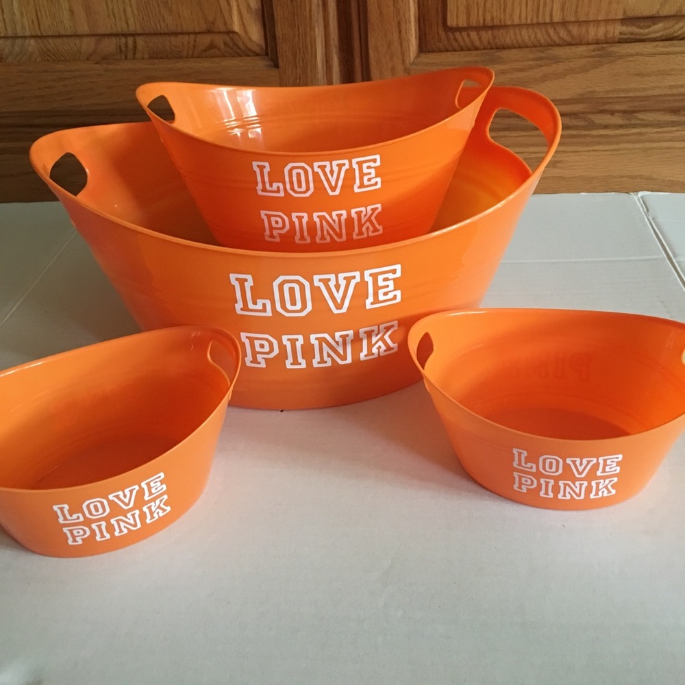 Victoria's Secret Love Pink storage bins