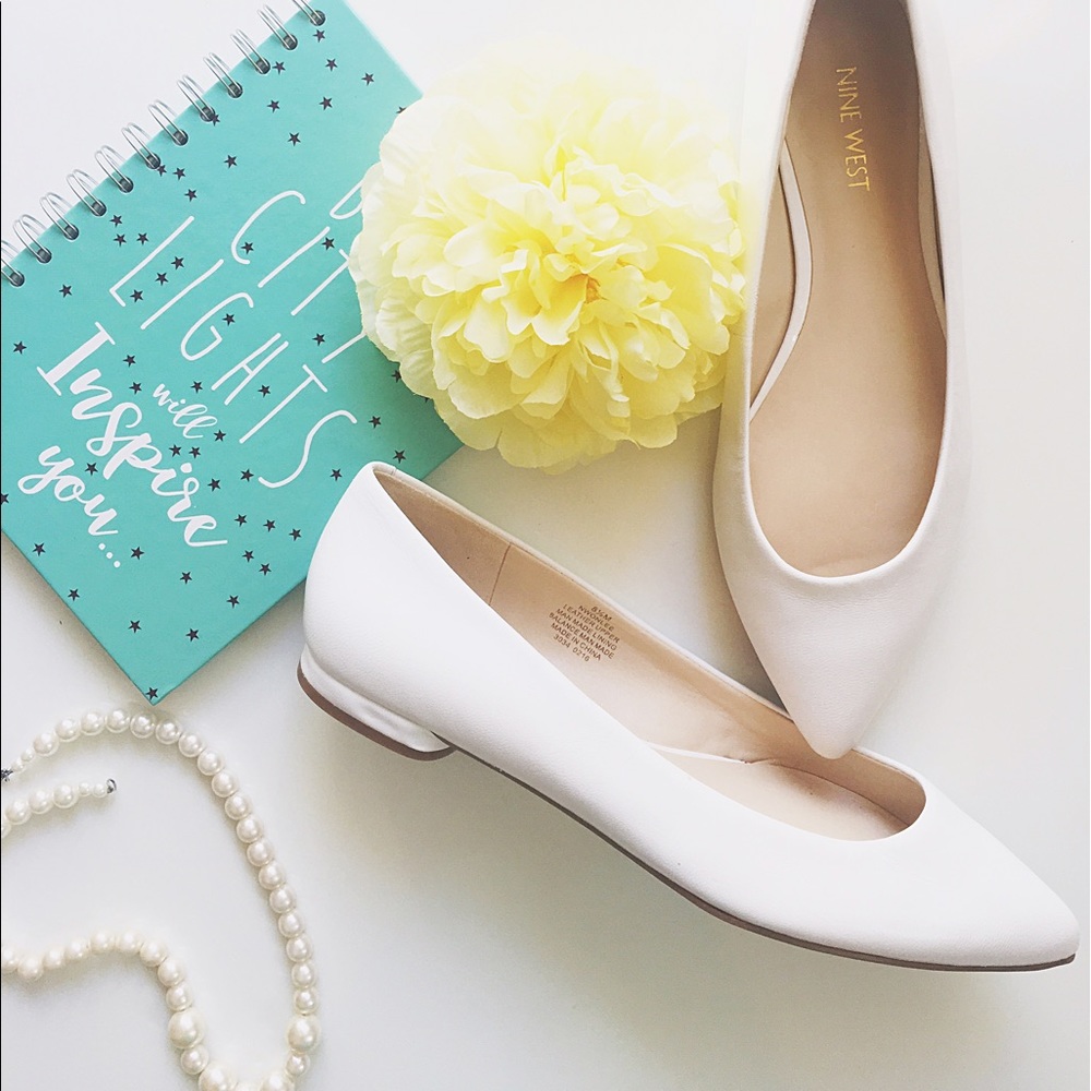 NWOT Nine West Onlee pointed leather flats