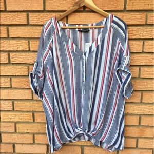 NWT Tie-Front Blouse by Addition Elle