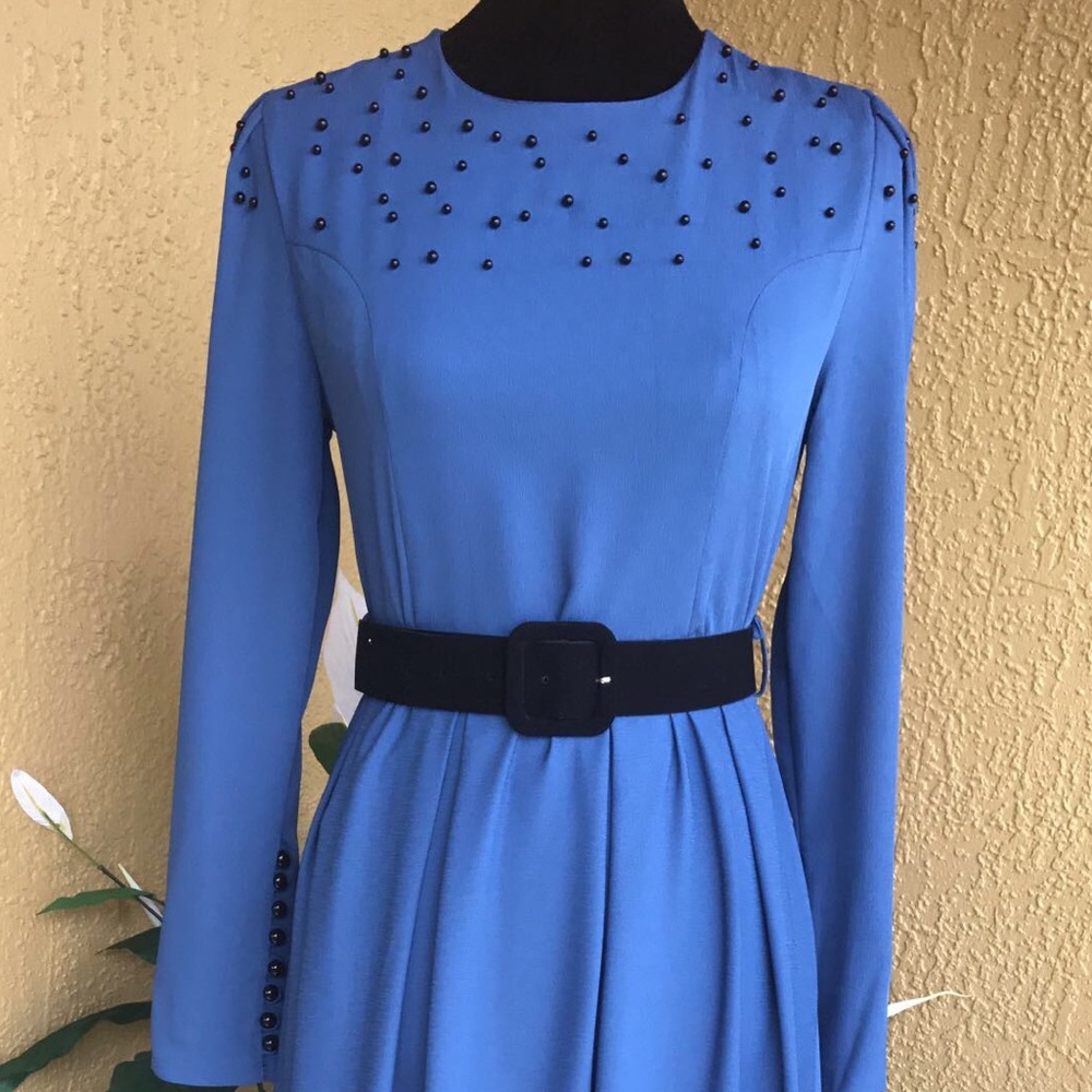 Abaya maxi pearl long dress