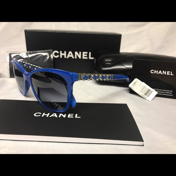 CHANEL Sunglasses brand new Blue Silver